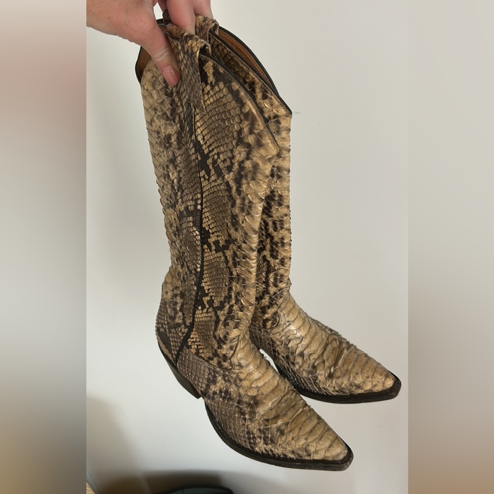 Snakeskin cowgirl boots